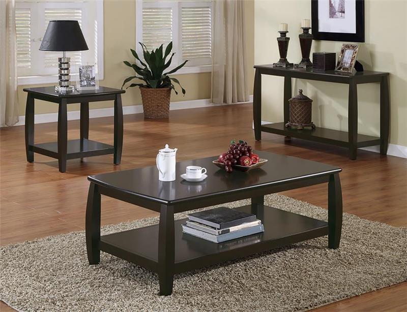 Dixon Rectangular Sofa Table with Lower Shelf Espresso (701079)