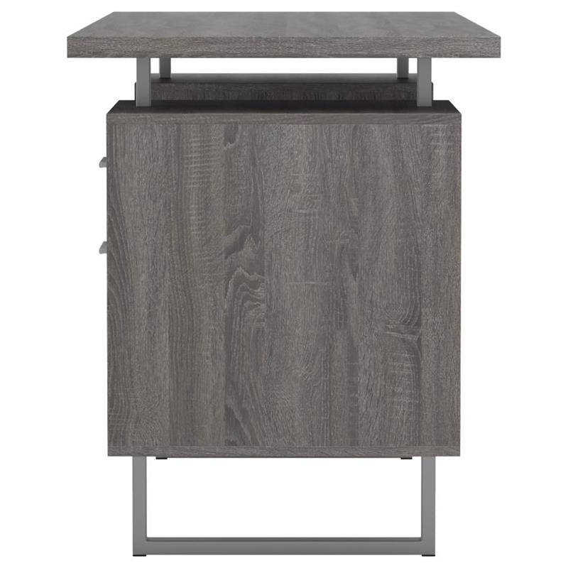 Lawtey Floating Top Office Desk Weathered Grey (800521)