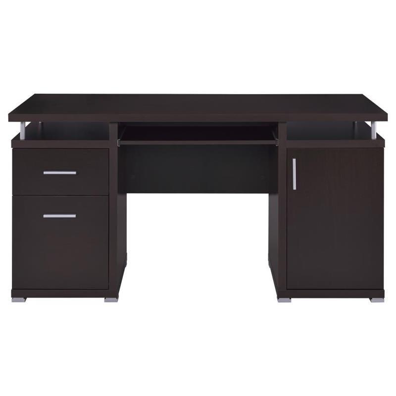 Tracy 2-drawer Computer Desk Cappuccino (800107)