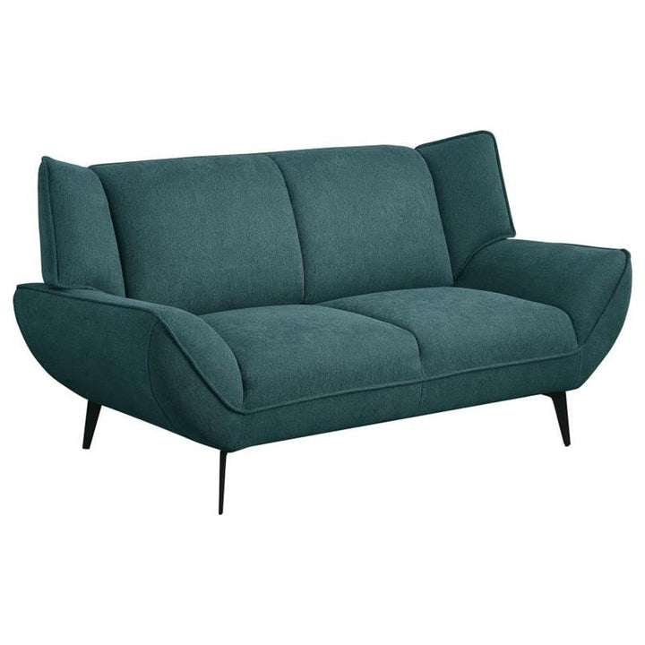 Acton 3-piece Upholstered Flared Arm Sofa Set Teal Blue (511161-S3)