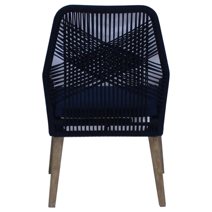 Nakia Woven Rope Dining Chairs Dark Navy (Set of 2) (110034)