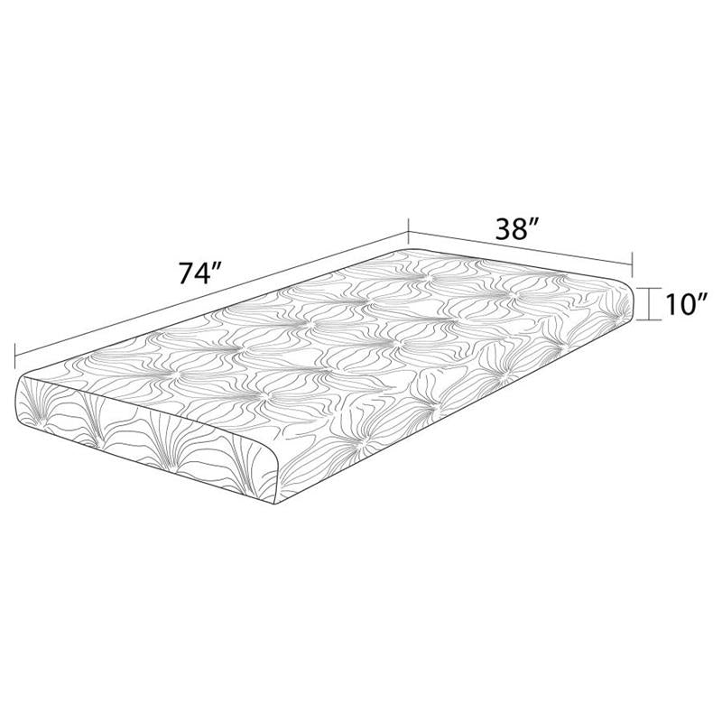 Key Twin Memory Foam Mattress White (350064T)