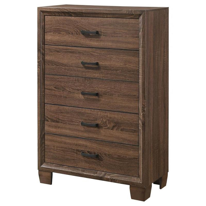 Brandon 5-drawer Chest Medium Warm Brown (205325)