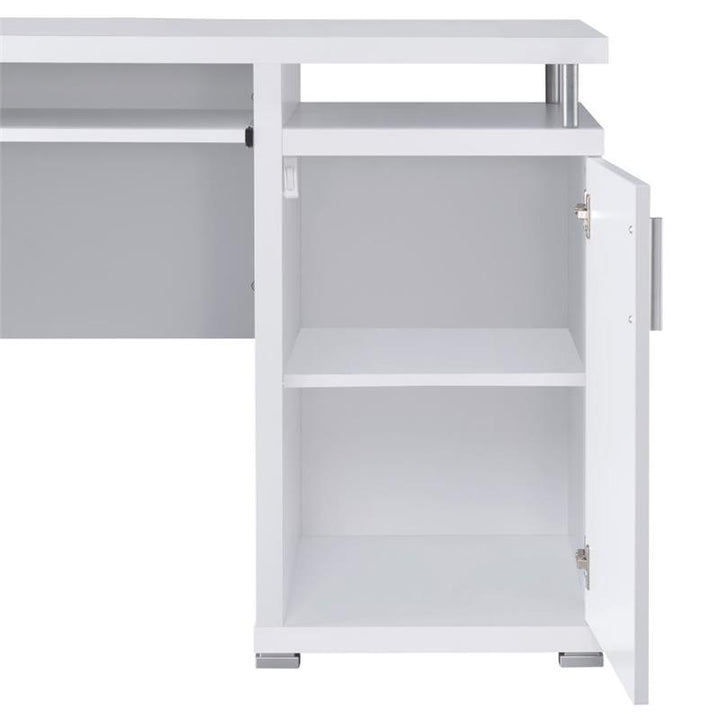 Tracy 2-drawer Computer Desk White (800108)