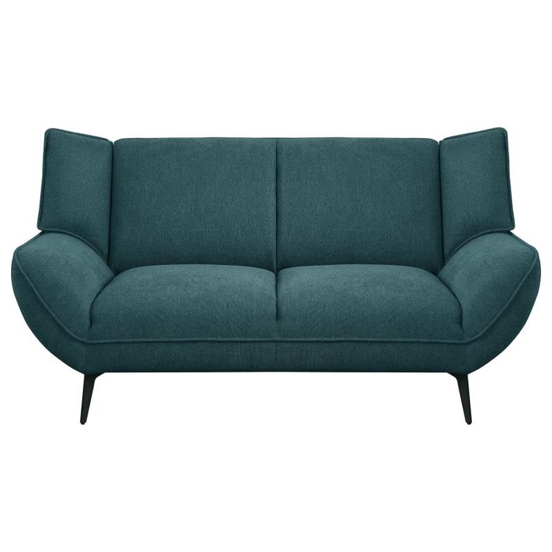 Acton 3-piece Upholstered Flared Arm Sofa Set Teal Blue (511161-S3)