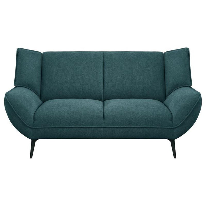 Acton 3-piece Upholstered Flared Arm Sofa Set Teal Blue (511161-S3)