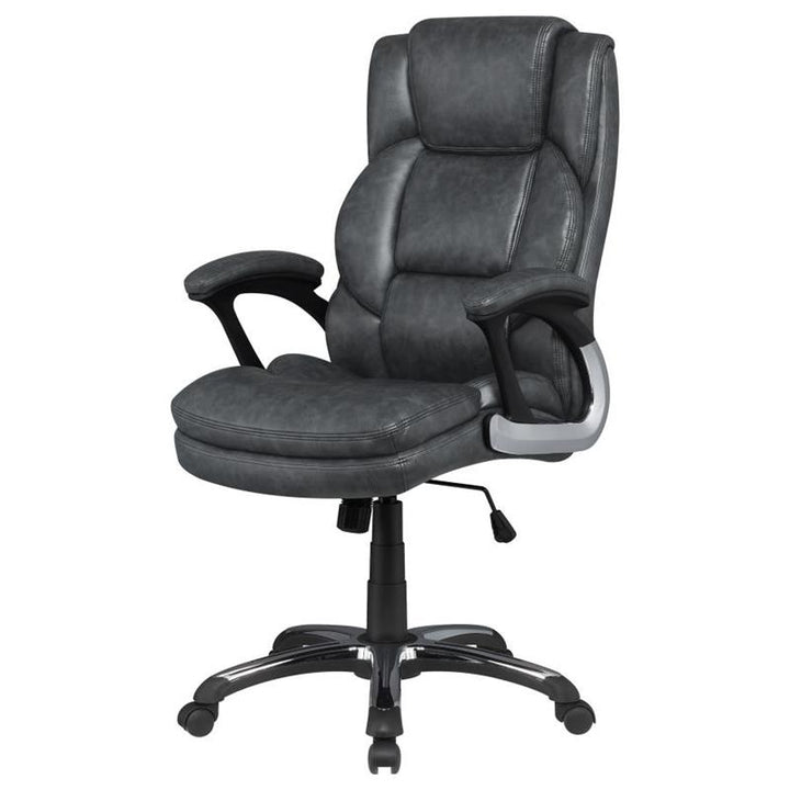 Nerris Adjustable Height Office Chair with Padded Arm Grey and Black (881183)