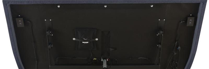 Negan Eastern King Adjustable Bed Base Grey and Black (350132KE)