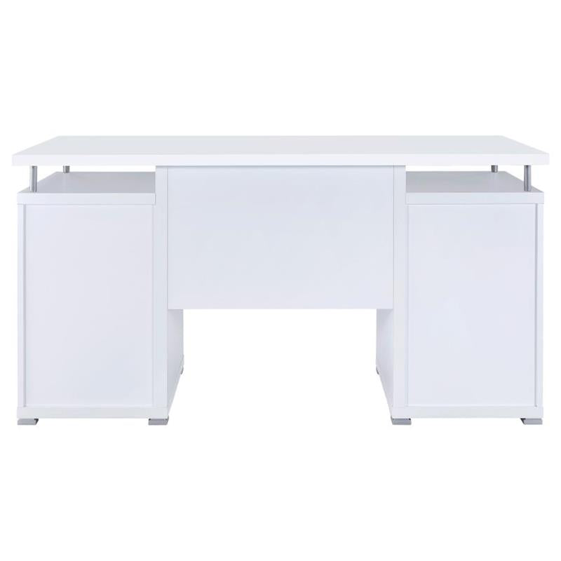 Tracy 2-drawer Computer Desk White (800108)