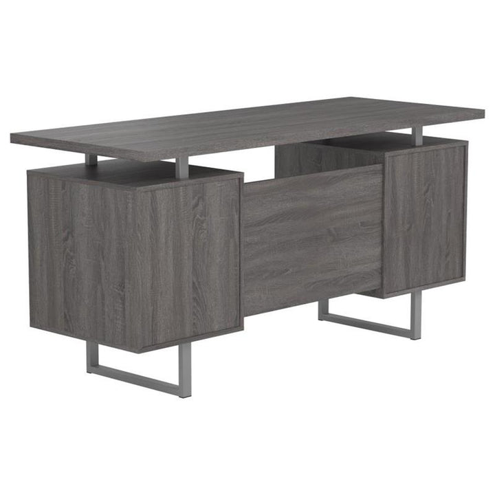 Lawtey Floating Top Office Desk Weathered Grey (800521)