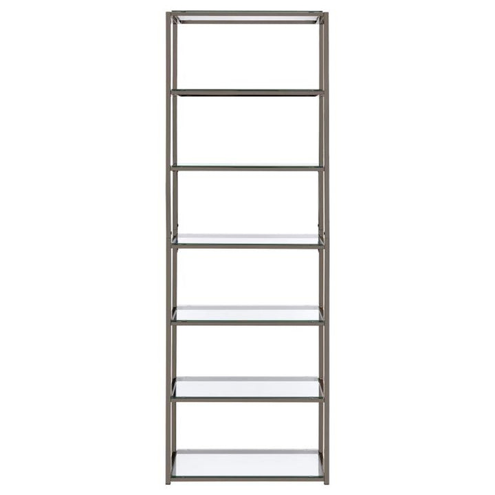 Kate 6-shelf Bookcase Black Nickel (801017)