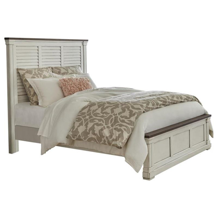 Hillcrest 5-piece Queen Panel Bedroom Set White and Dark Rum (223351Q-S5)