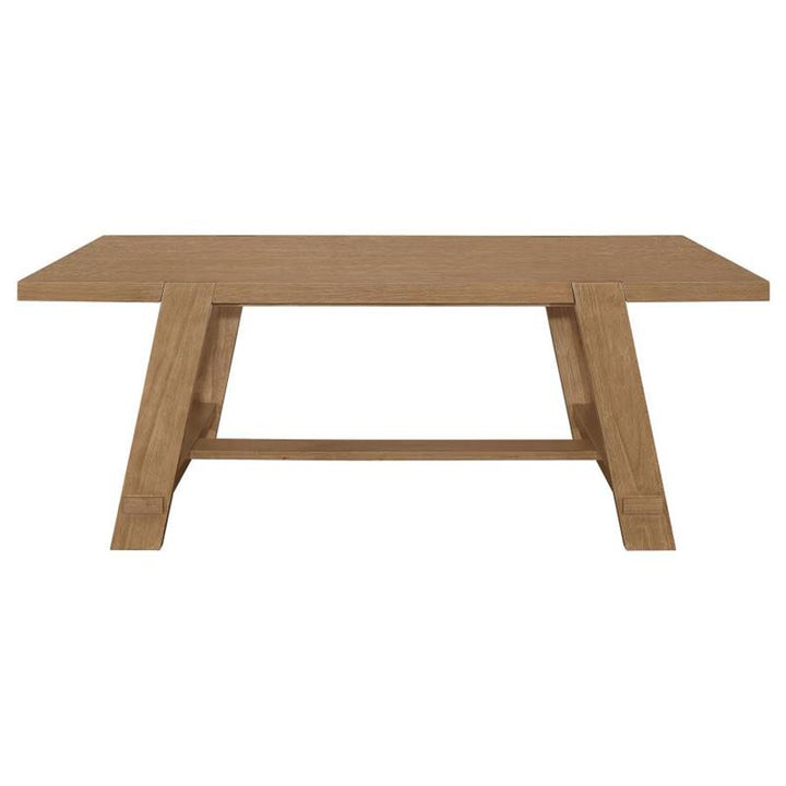 Sharon Rectangular Trestle Base Dining Table Blue and Brown (104171)