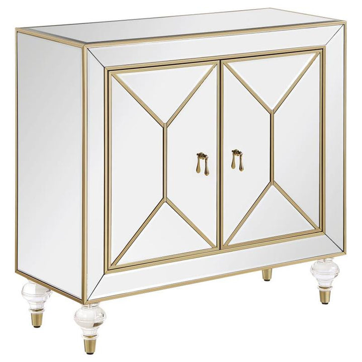 Lupin 2-door Accent Cabinet Mirror and Champagne (951854)