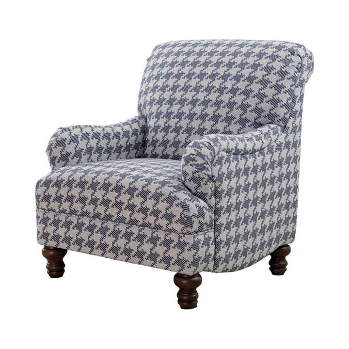 Glenn Recessed Arms Accent Chair Blue (903093)