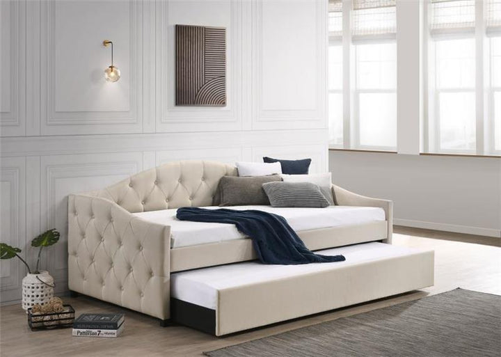 Sadie Upholstered Twin Daybed with Trundle (300639)