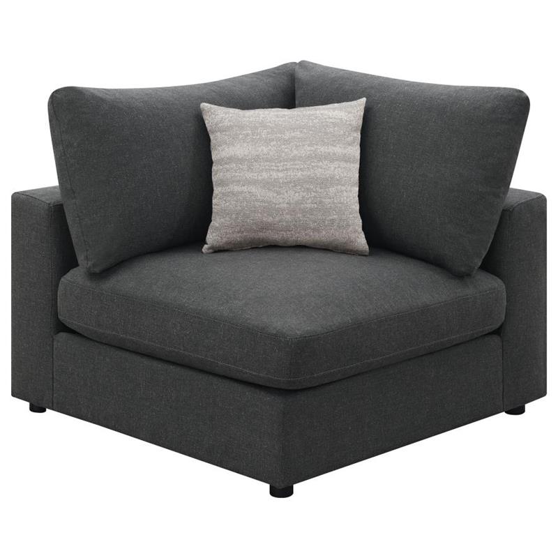 Serene 4-piece Upholstered Modular Sectional Charcoal (551324-SETA)