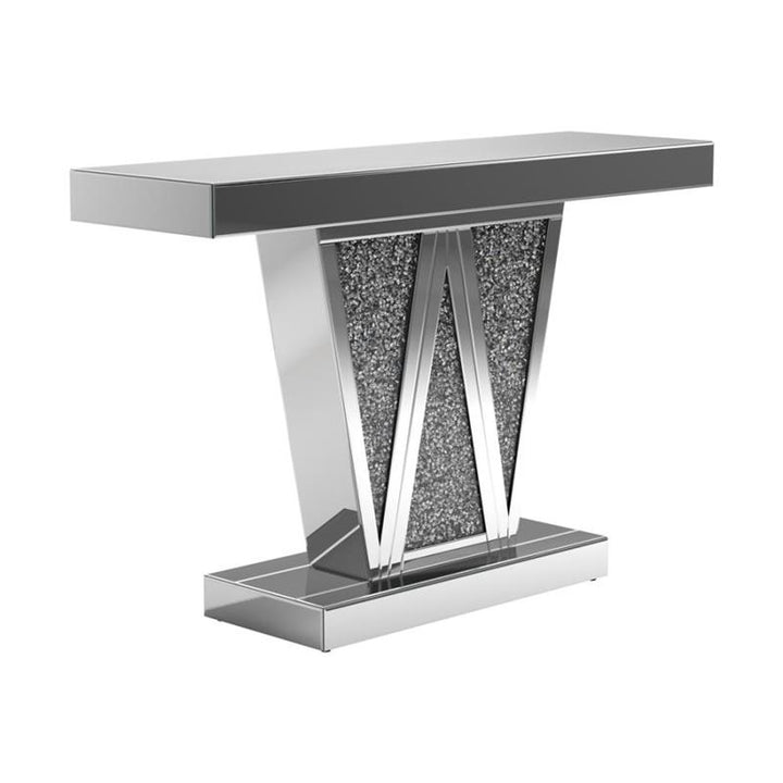 Crocus Rectangular Console Table Silver (951786)