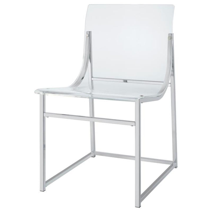 Adino Acrylic Dining Side Chair Clear and Chrome (121182)