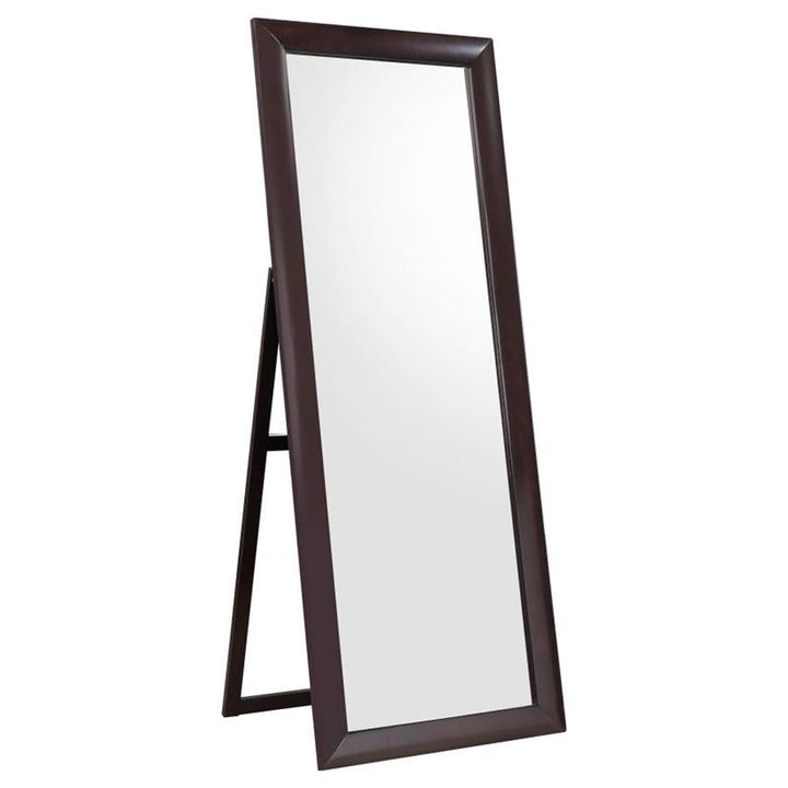 Phoenix Rectangular Standing Floor Mirror Black (200417)