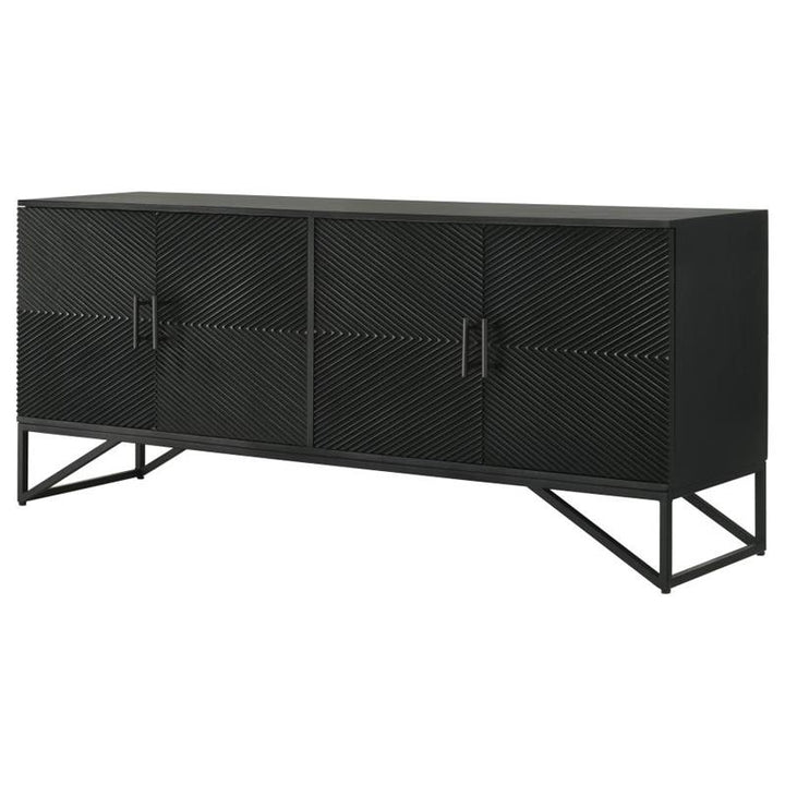 Riddell 4-door Accent Cabinet Black (959631)