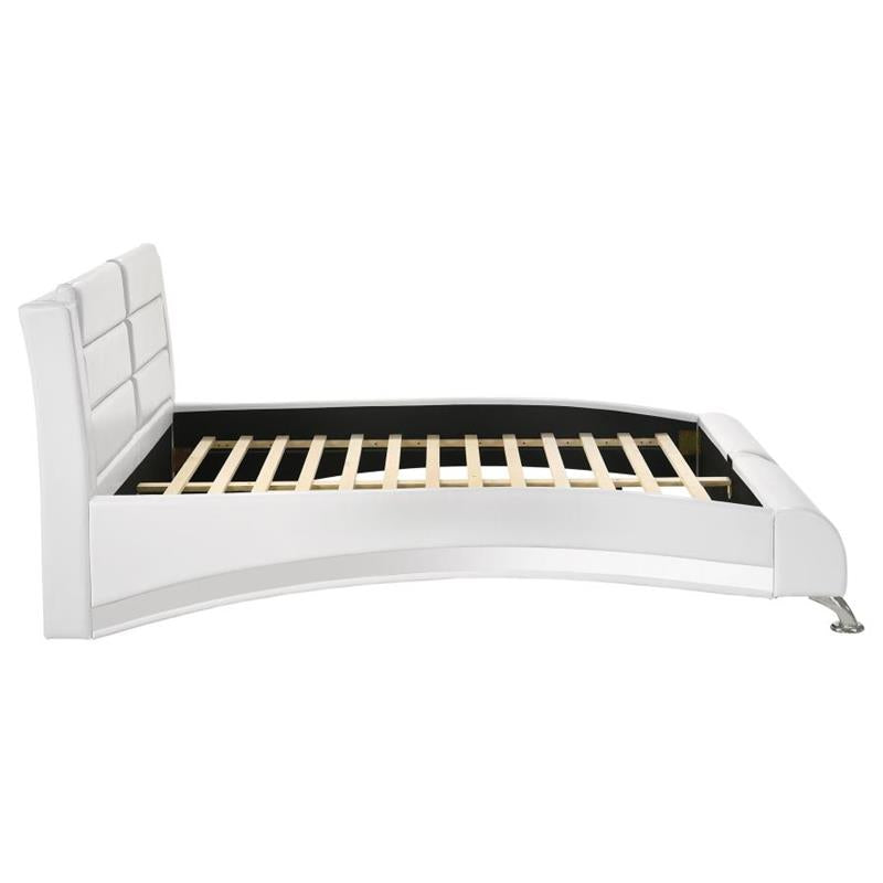 Jeremaine Eastern King Upholstered Bed White (300345KE)