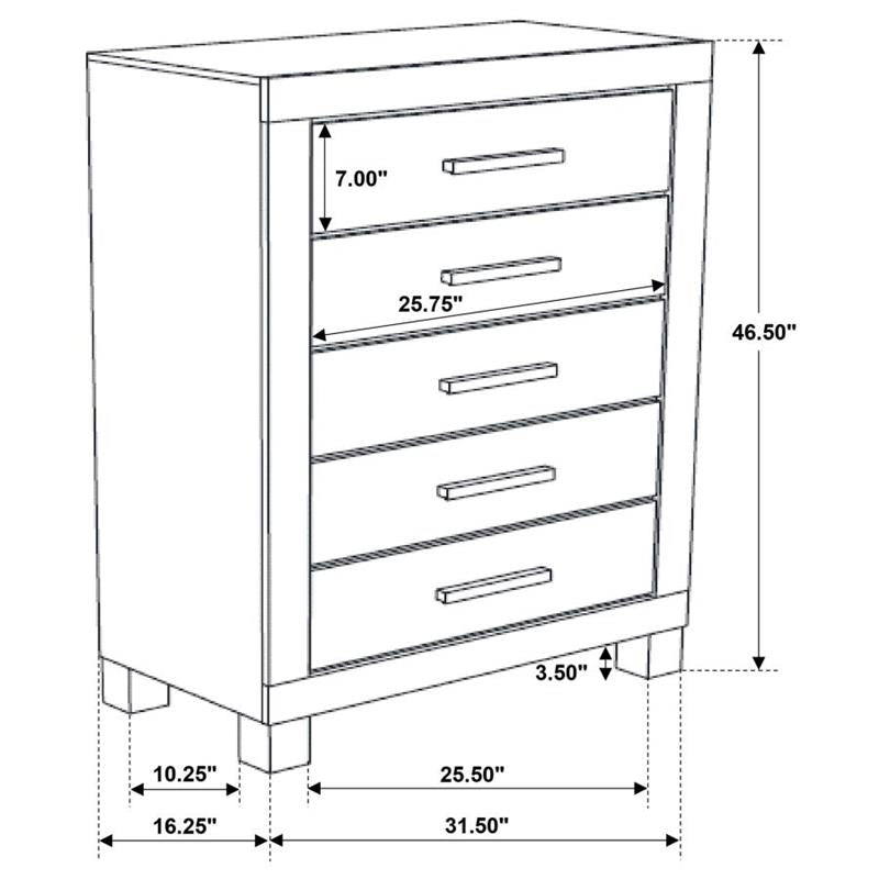 Woodmont 5-drawer Chest Rustic Golden Brown (222635)