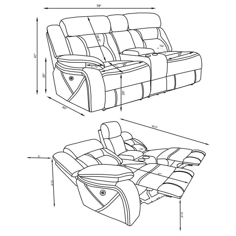 LAF POWER LOVESEAT (600370B1)