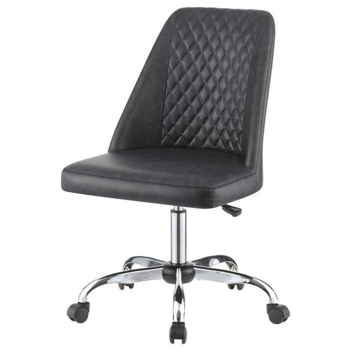 Althea Upholstered Tufted Back Office Chair Grey and Chrome (881196)