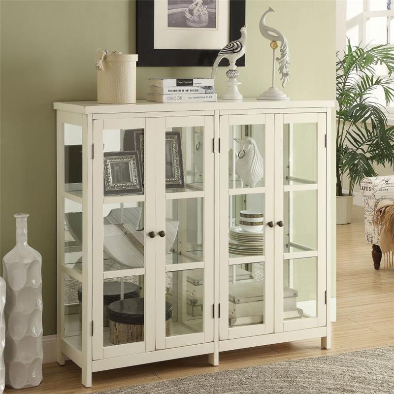 Sable 4-door Display Accent Cabinet White (950306)