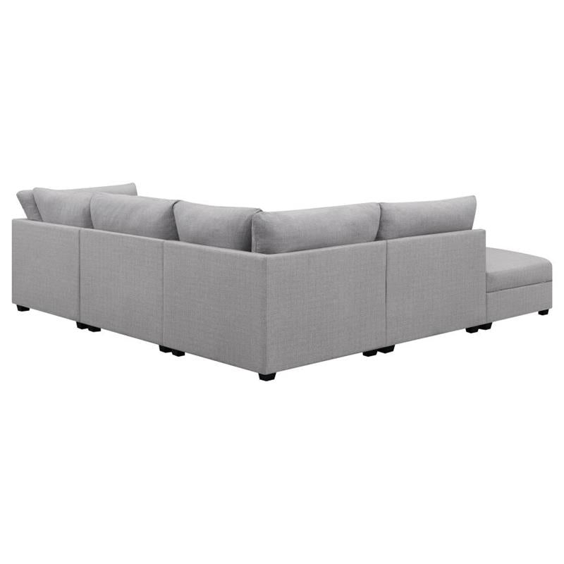 Cambria 5-piece Upholstered Modular Sectional Grey (551511-S5B)