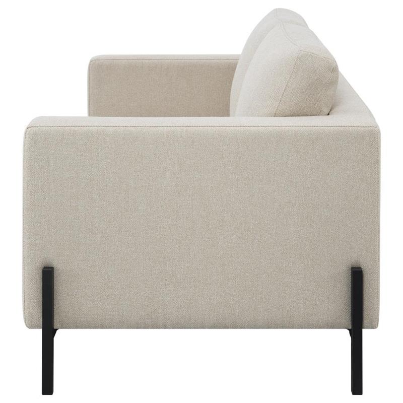 Tilly Upholstered Track Arms Loveseat Oatmeal (509902)