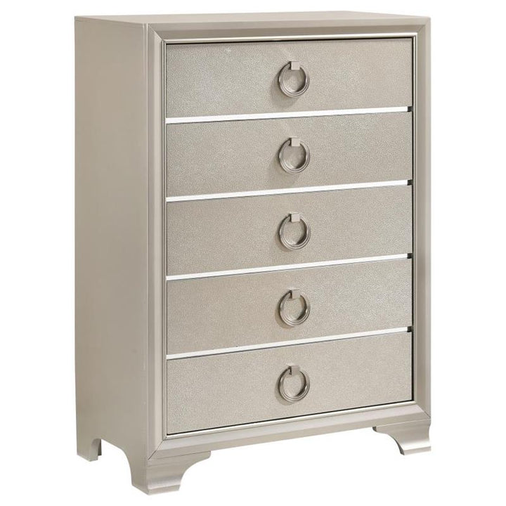 Salford 5-drawer Chest Metallic Sterling (222725)