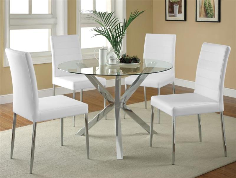 Maston Upholstered Dining Chairs White (Set of 4) (120767WHT)