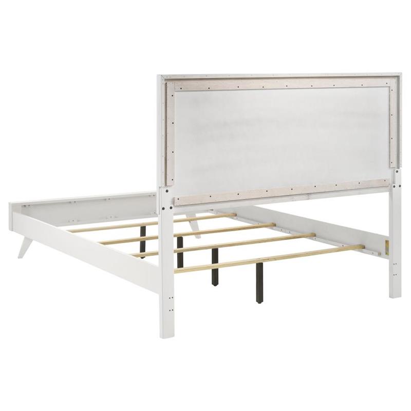 Janelle Eastern King Panel Bed White (223651KE)