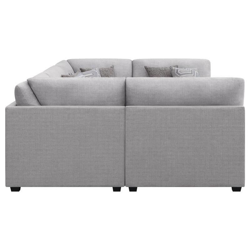 Cambria 6-piece Upholstered Modular Sectional Grey (551511-SET)