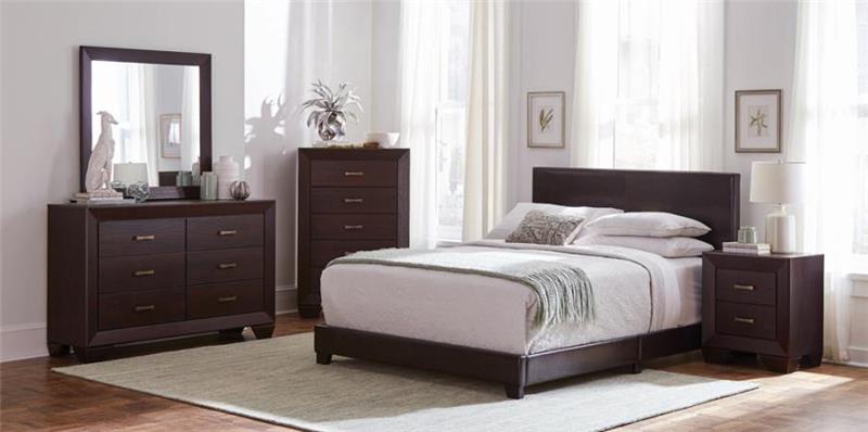 Dorian 5-piece Twin Bedroom Set Brown and Dark Cocoa (300762T-S5)