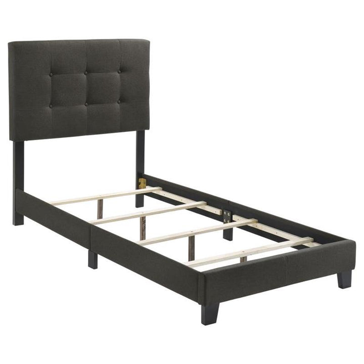 Mapes Tufted Upholstered Twin Bed Charcoal (305746T)