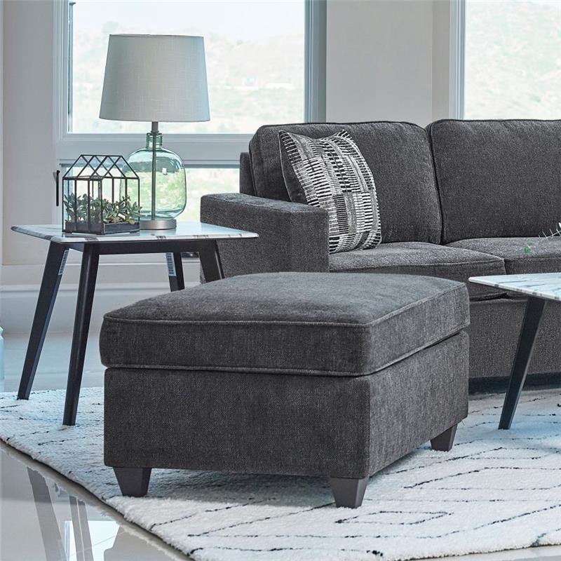 Mccord Upholstered Ottoman Dark Grey (509348)