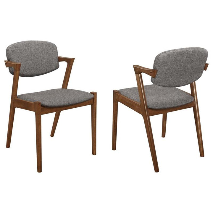 Malone Dining Side Chairs Grey and Dark Walnut (Set of 2) (105352)