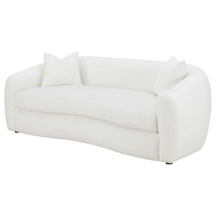 Isabella Upholstered Tight Back Sofa White (509871)