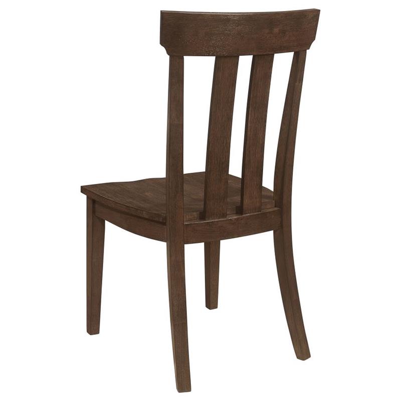 Reynolds Slat Back Dining Side Chair Brown Oak (Set of 2) (107592)