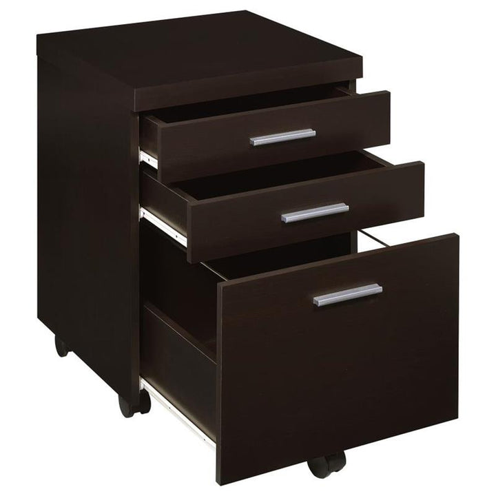 Skylar 3-drawer Mobile File Cabinet Cappuccino (800894)