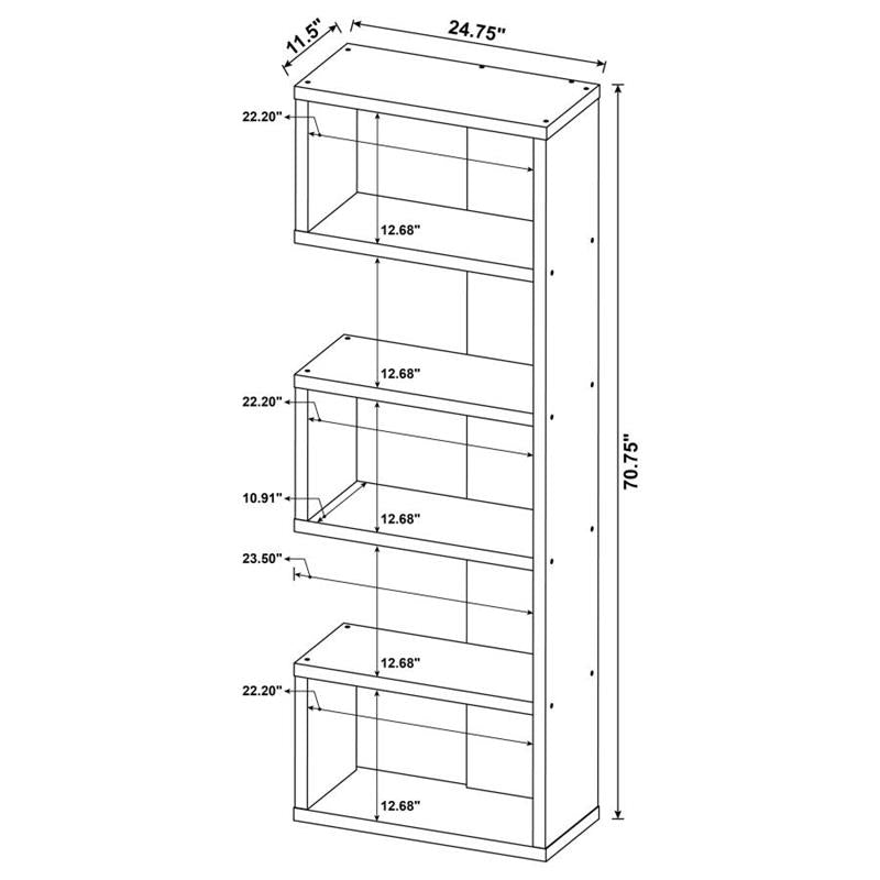 Joey 5-tier Bookcase Salvaged Cabin (800847)