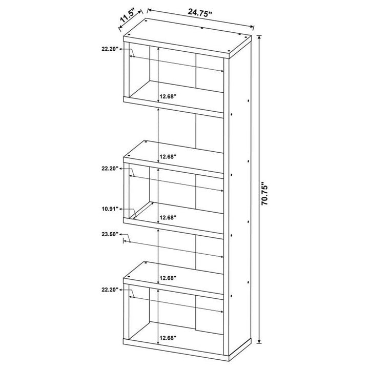 Joey 5-tier Bookcase Salvaged Cabin (800847)