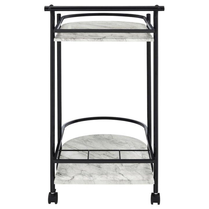 Desiree 2-tier Bar Cart with Casters Black (181376)