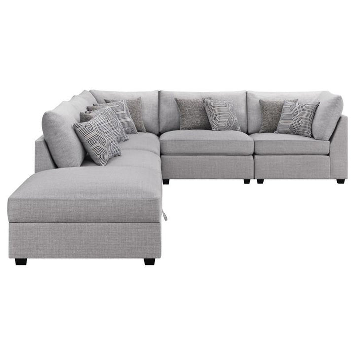 Cambria 6-piece Upholstered Modular Sectional Grey (551511-SET)