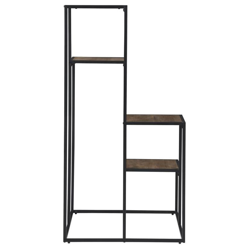 Rito 4-tier Display Shelf Rustic Brown and Black (805670)