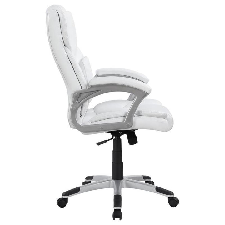 Kaffir Adjustable Height Office Chair White and Silver (801140)