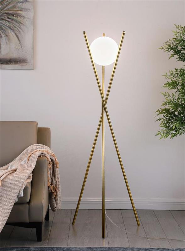 Yamileth Tripod Floor Lamp Gold (920218)